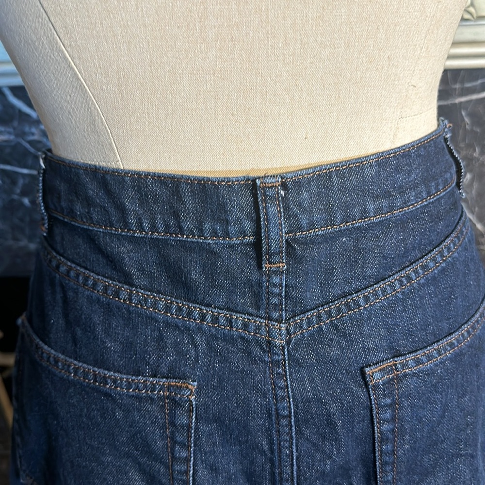 Denim Button-Front Mini Skirt - Picture 7 of 7